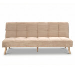 Trojmístná rozkládací pohovka, krémová, látka, ASB-C3030 CRM6