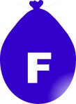 Balónek písmeno F modré balonky.cz Balónek písmeno F modré balonky.cz