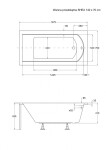 HOPA - Obdélníková vana SHEA - Nožičky k vaně - S nožičkami, Rozměr vany - 140 × 70 cm VANSHEA140+OLVPINOZ