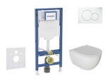 GEBERIT - Duofix Set předstěnové instalace, klozetu Oudee a sedátka softclose, tlačítko Sigma01, alpská bílá SANI11CA3113B