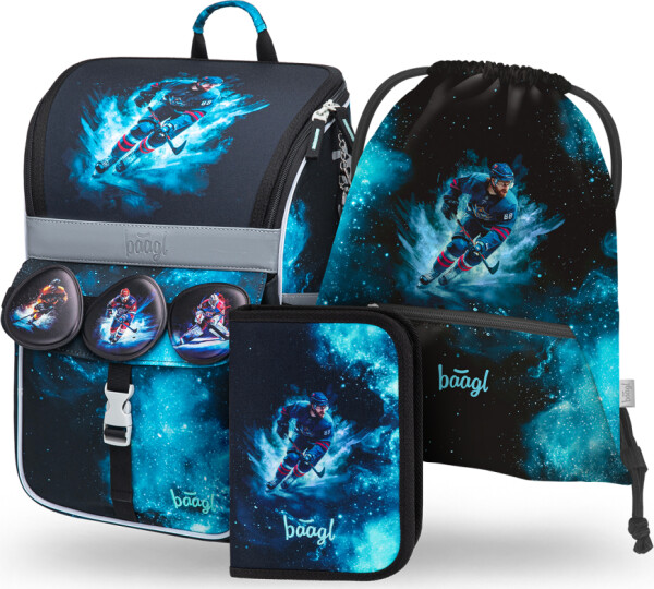 BAAGL SET 3 Zippy Hokej: aktovka, penál, sáček