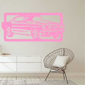 Samolepka Ford Mustang Barva: růžová, Velikost: 100 x 43 cm