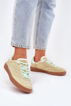 Semišové Sportovní Boty Tenisky Dámské D.Franklin Limetkové DFSH387005 37