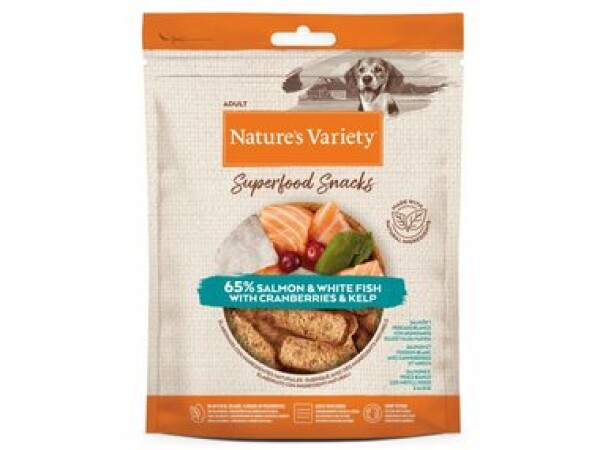 Natures variety superfood snack losos 85g / Pamlsky pro psy (8410650540672)