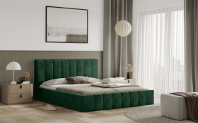 FRONTI Postel RIMINI 160x200 zelená s úložným prostorem
