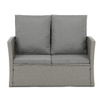 Zahradní sedací souprava, polyratan, šedá, AZS-A1523 GREY