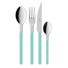 SABRE PARIS 4-dílná sada příborů Bistrot Brillant – Turquoise, modrá barva, kov