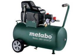 Metabo BASIC 280-50 W OF / Bezolejový kompresor / 1700W / 50L / Tlak 8 bar / 140 l/min (MET601529000)