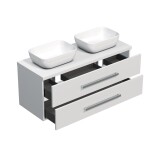 Koupelnová skříňka pod umyvadlo SAT Cube Way 120x53x46 cm bílá lesk CUBE461203BISAT45 CUBE461203BISAT45