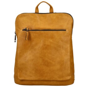 Stylový dámský koženkový kabelko-batoh Doan, žlutý