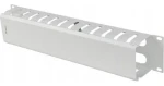 Lanberg Kabelový organizér 19" 2U typ A šedý / Organizér kabelů / se záslepkou (AK-1705-S)