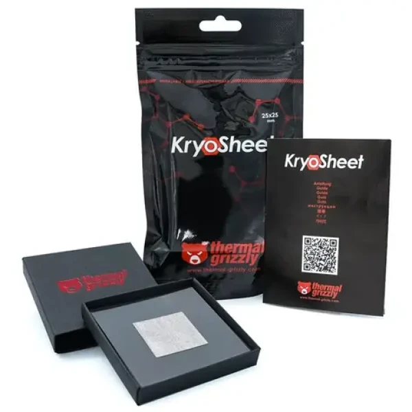 Thermal Grizzly KryoSheet (25 x 25 x 0.2 mm) / Teplovodivá podložka / Grafen / 1 Ks (TG-KS-25-25)