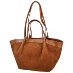 Trendy dámská kožená kabelka na rameno Ruth, koňaková