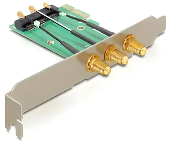 Delock PCI Express Karta / Mini PCIe slot / 3x RP-SMA konektory (89294)