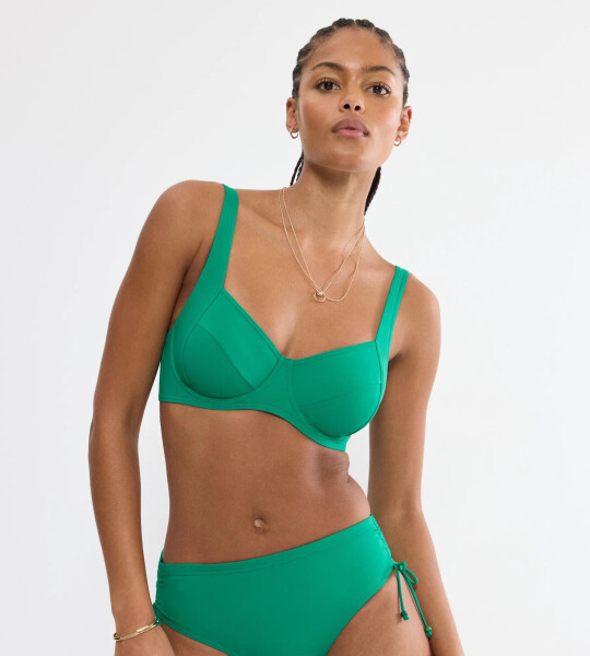 MIX & MATCH SUMMER – Podprsenka na plavky s kosticemi pro přirozenou podporu Triumph PALM GREEN 48D