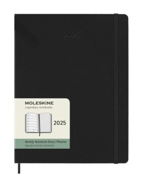 Moleskine Plánovací zápisník 2025 černý XL, tvrdý