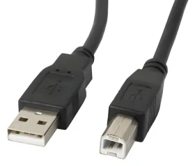 Lanberg CA-USBA-11CC-0030-BK černá / Kabel USB / USB-A (M) - USB-B (M) / USB 2.0 / 3 m (CA-USBA-11CC-0030-BK)