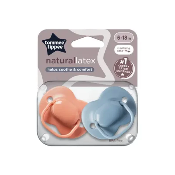 Tommee Tippee Dudlík Cherry Latex 6-18m, 2 ks (433533)