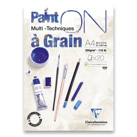 Clairefontaine Paint ON blok Mix media A4 250 g 20 listů zrnitý