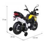 Mamido Dětská elektrická motorka BMW F850 GS žlutá