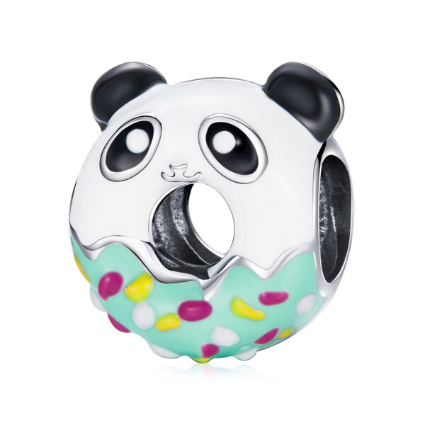 ELENYS Royal Fashion stříbrný přívěsek Donutek panda