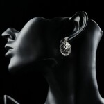 Náušnice Swarovski Elements Sessa, Stříbrná