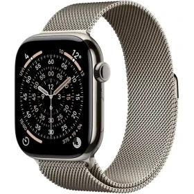 Apple Watch Series 11 GPS+Cellular 42mm Titanové tělo - Přírodní milánský tah / 130–180 mm (MF8P4MP/A)