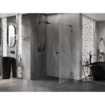 MEXEN/S - Lunar-B L sprchový kout dveře křídlové levá 85 x 70, transparent, grafit metal 832L-085-070-95-00-L