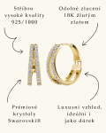 Elenys pozlacené náušnice s krystaly Swarovski® 18K žluté zlato
