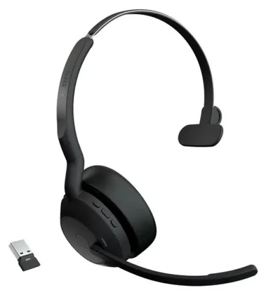 Jabra Evolve2 55 UC Mono + Link380a černá / Mono sluchátko / mikrofon / ANC / Bluetooth / USB-C (25599-889-999)