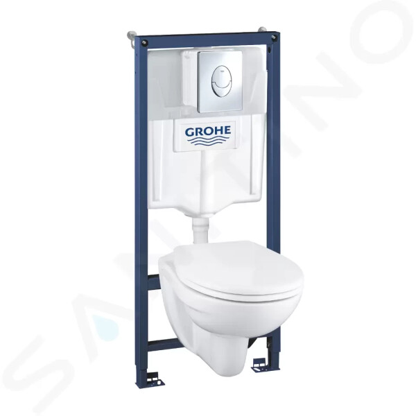 GROHE - Solido Set předstěnové instalace, klozetu a sedátka, softclose, tlačítko Skate Air, chrom 39192000