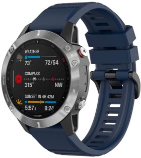 řemínek Fixed Silicone Strap pro Garmin Quickfit 26mm, modrý