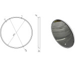 SAPHO - FLOAT kulaté zrcadlo s LED podsvícením ø 74cm, bílá 22574