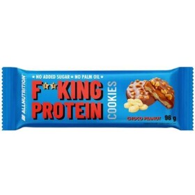 F**KING Protein sušenky s krémem s příchutí arašídů v čokoládě s kousky arašídů bez cukru 96 g