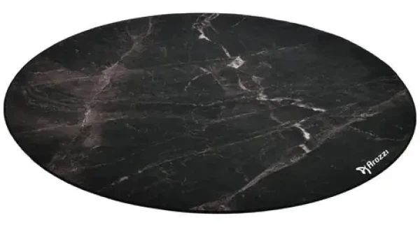 AROZZI Zona Floorpad Black Marble / ochranná podložka na podlahu / kulatá 121 cm průměr / design černý mramor (AZ-ZONA-PAD-BKM)