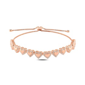 LUNICA Stříbrný náramek srdíčka 0058 0459