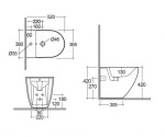 KLUDI - Resa D Stojící bidet, otvor pro baterii, lesklá bílá 24BIB0143