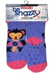 BeSnazzy protiskluzové ponožky pro zdravé lezení a první krůčky froté - dívčí - modré, velikost: 15-17 (9-10cm)