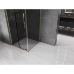MEXEN/S - Velar L sprchový kout, posuvné dveře 100 x 100, grafit, zlato 871-100-100-43-50