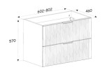COMAD - Skříňka pod umyvadlo 80cm 2 zásuvky ADEL WHITE 5907611654927
