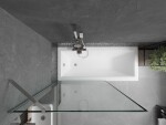 MEXEN/S - Next vanová zástěna FIX 100 x 150, černá dekor, chrom 895-100-000-00-70-01