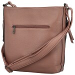 Módní dámská koženková crossbody kabelka Evelyne, starorůžová