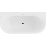 MEXEN/S - Sella volně stojící vana nástěnná reliéf 170 x 80, bílá mat, sifon a přepad růžové zlato 52711708001-60