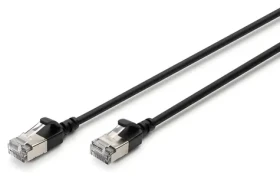 Digitus Cat6A Slim černá / Síťový kabel / F/FTP / RJ-45 / 5 m / 10 Gbit/s (DK-1632-A-050S-BL)
