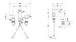 DURAVIT - Wave Umyvadlová baterie s výpustí Push-Open, 3-otvorová instalace, zlatá WA1060005034