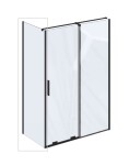 RAVAK - Roll Sprchová stěna 90x195 cm, černá/čiré sklo X90V70300Z1