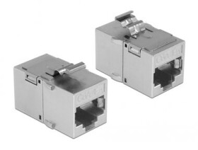 Delock Keystone Modul RJ45 jack - RJ45 jack Cat.6A / kov (86408)