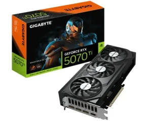 GIGABYTE GeForce RTX 5070 Ti WINDFORCE OC V2 16GB / 2497MHz / 16GB GDDR7 / 256-bit / 1x HDMI + 3x DP / 750W (16) (GV-N507TWF3OCV2-16GD)