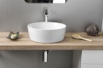 GSI - NUBES keramické umyvadlo na desku průměr 40cm, bílá ExtraGlaze 903911