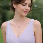 Stříbrný náhrdelník se zirkony Strom života - stříbro 925/1000, srdce, Stříbrná 45 cm